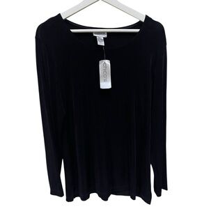 NWT Chico's Travelers Black Long Sleeve Joy Size 2 Large